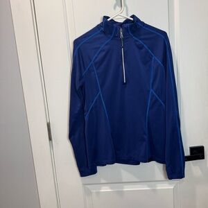 Obermeyer Men’s  Medium Navy Blue 1/4 Zip Pullover Stretch